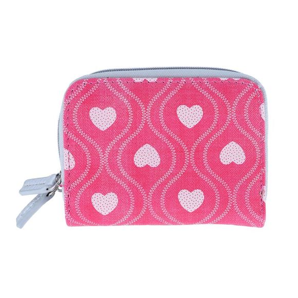 Buxton Swervy Hearts Print Vegan Leather Wizard Wallet - Picture 3 of 6